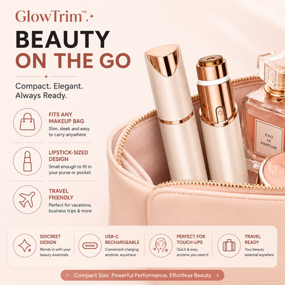 GlowAura GlowTrim 2-in-1 Eyebrow and Facial Hair Trimmer